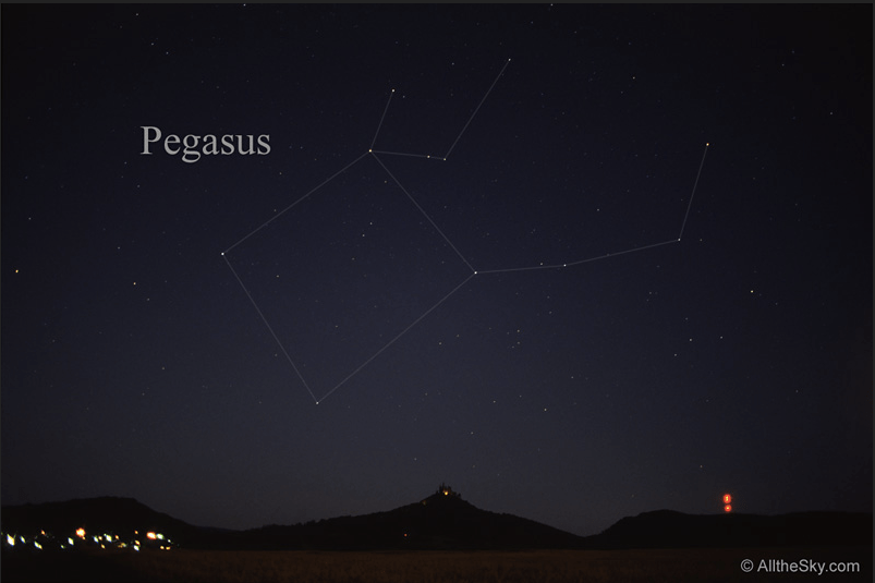 Pegasys constellation. In the sky.