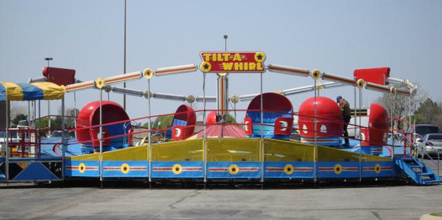 Crazy spinning tilt-a-whirl