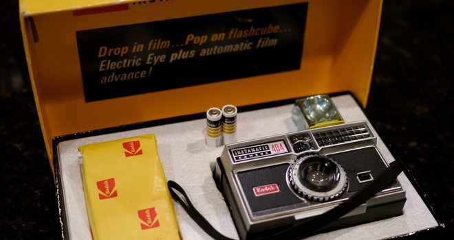 an old Kodak camera kit with magic cube!