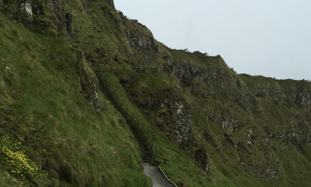 Path back up the mountain at Giant's Causeway, Northern Ireland.