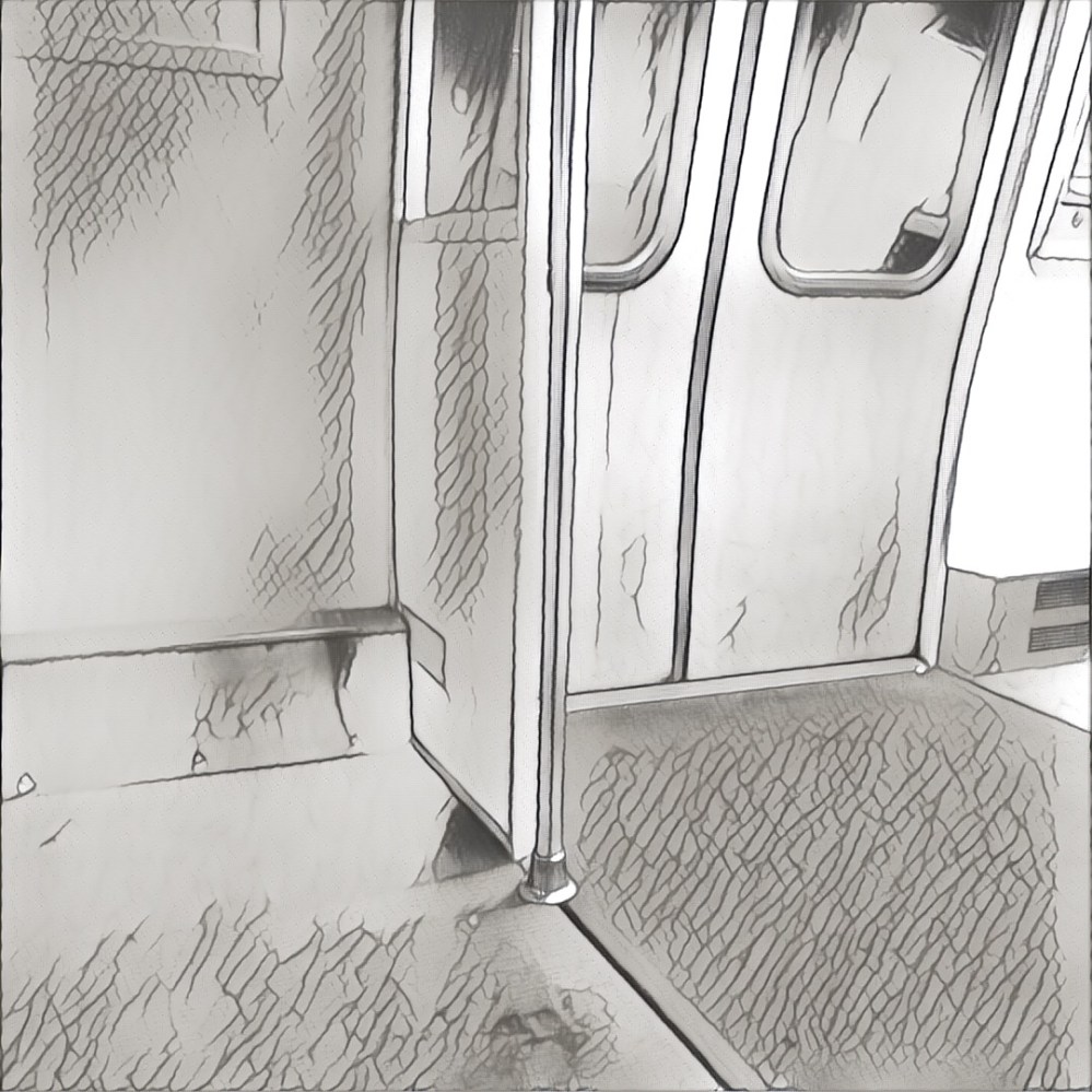 The floor and door of the Metro. It's gross. You should be glad I took out the color.