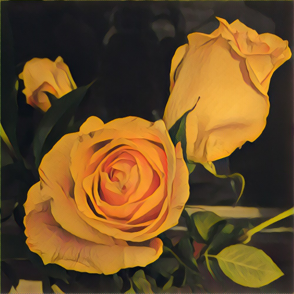 Roses I bought from the grocery store. Pretty, no? There are three here and they are light pink.