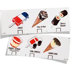 Sample wares from an ancient ice cream truck. 