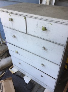 scraggly white dresser
